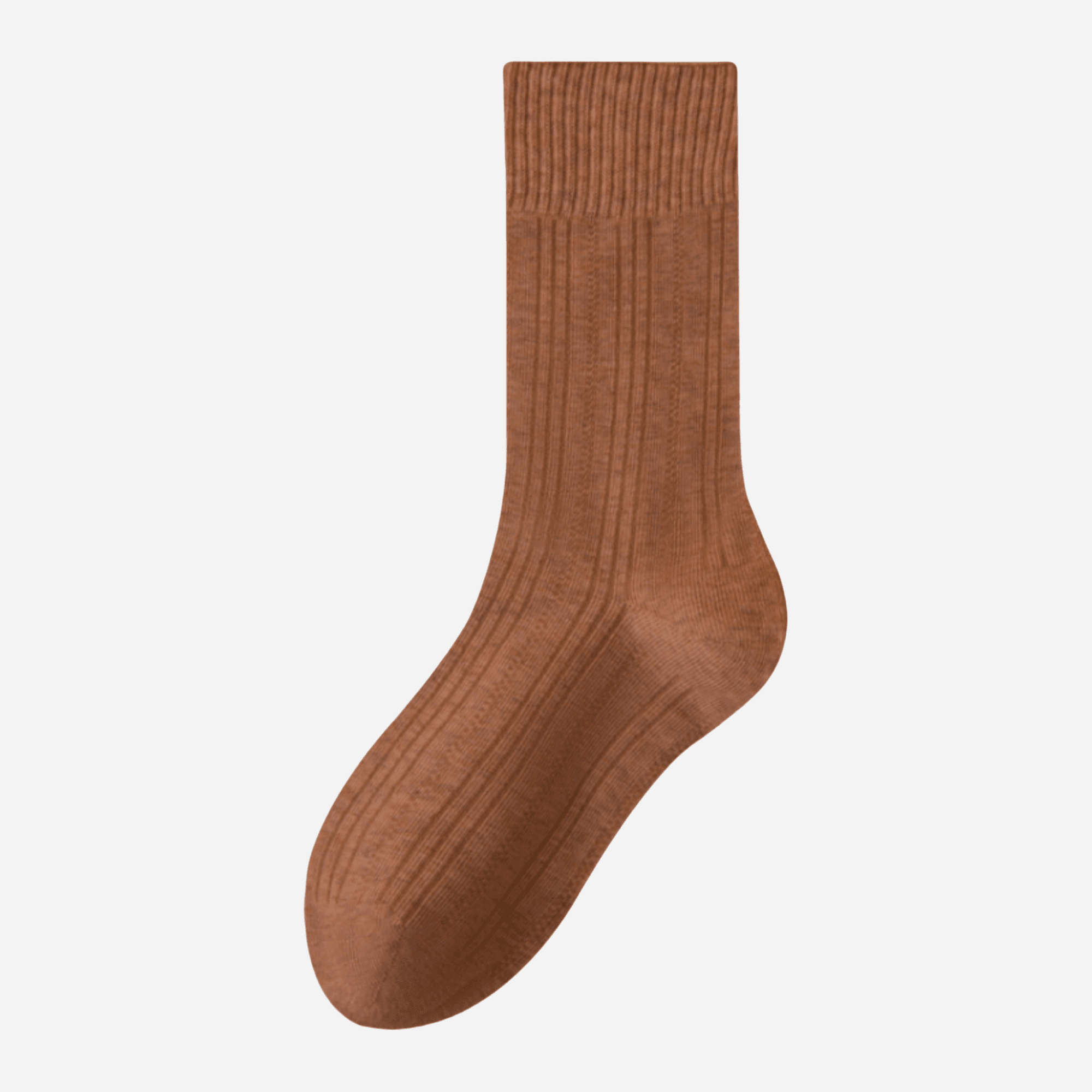 Women's Premium Long-Staple Cotton Ribbed Socks - Single Pair