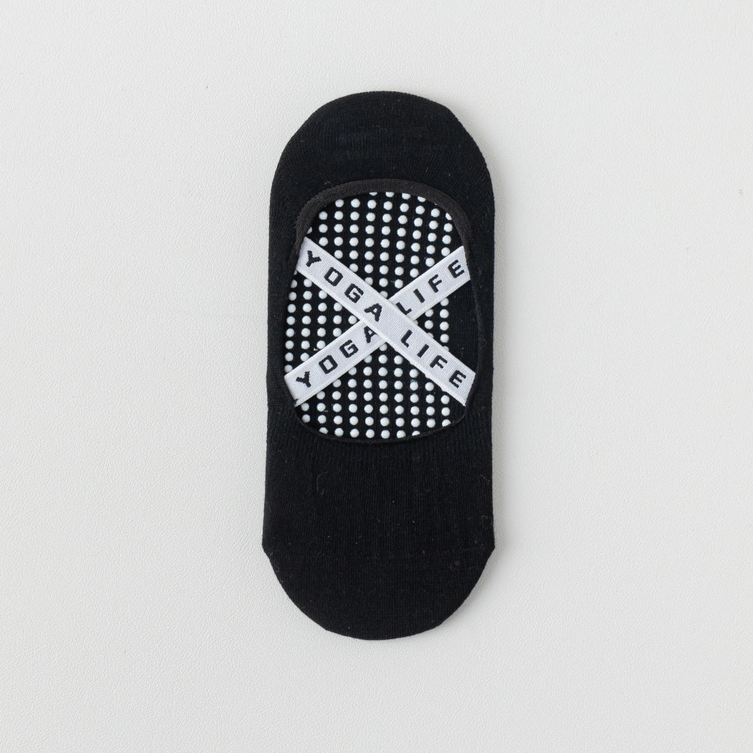 Women's 95% Cotton Yoga Ballet Socks - product photo showing secure grip comfort