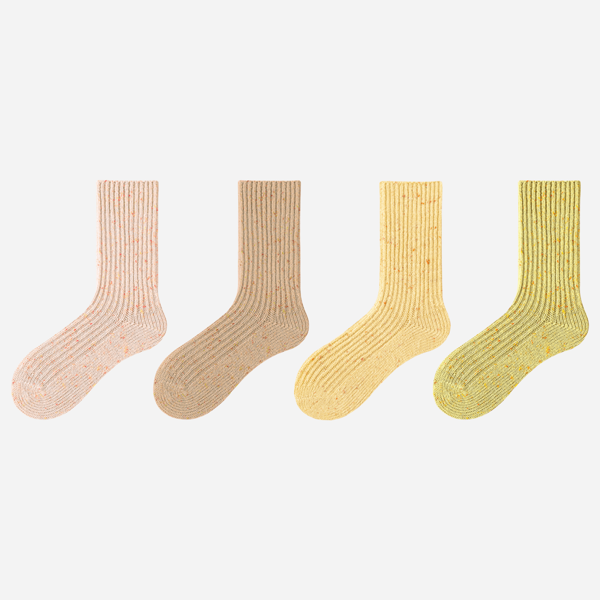 Women's Cozy Flecked Ribbed Socks - 4 Pairs