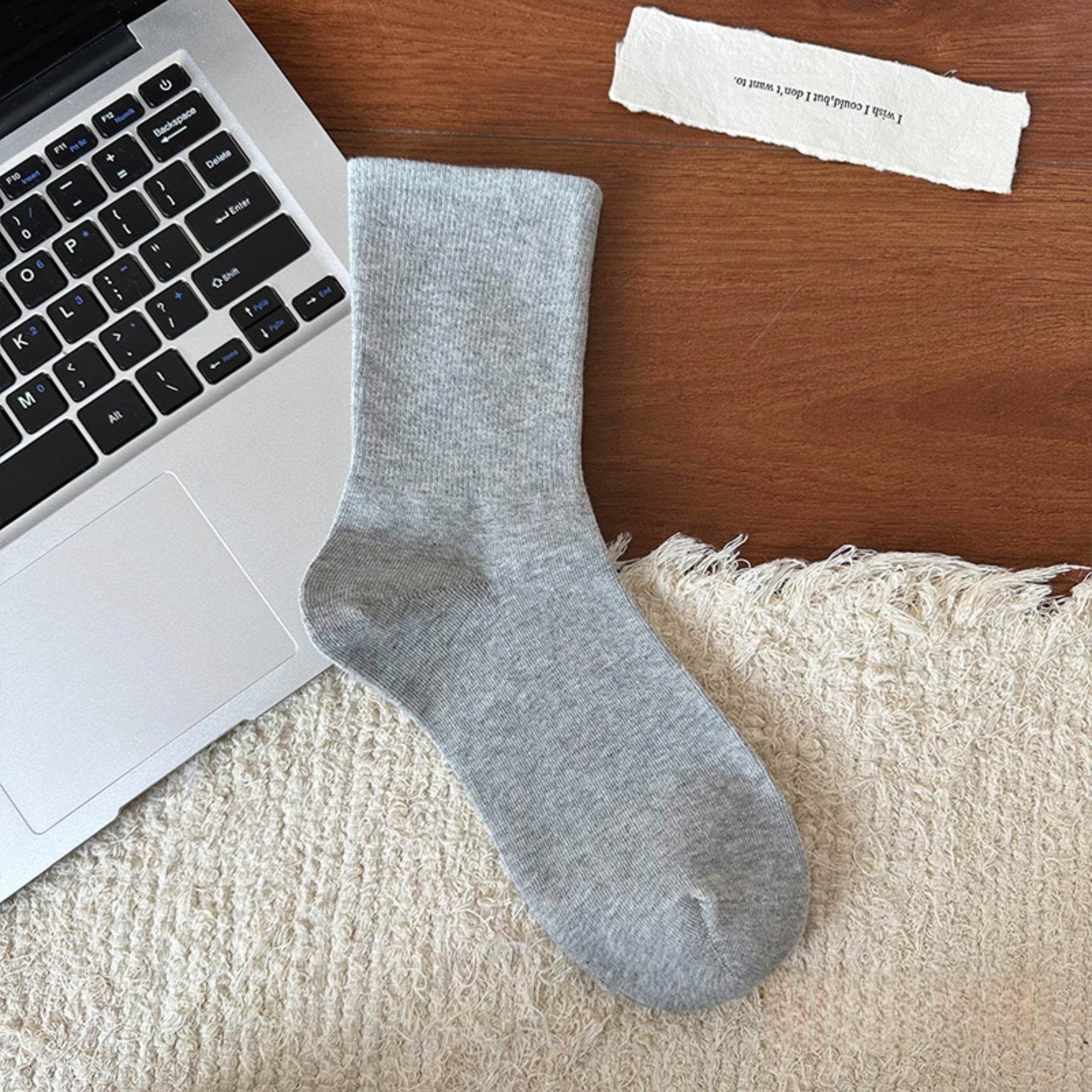 Women's Soft Cotton Crew Socks - Single Pair