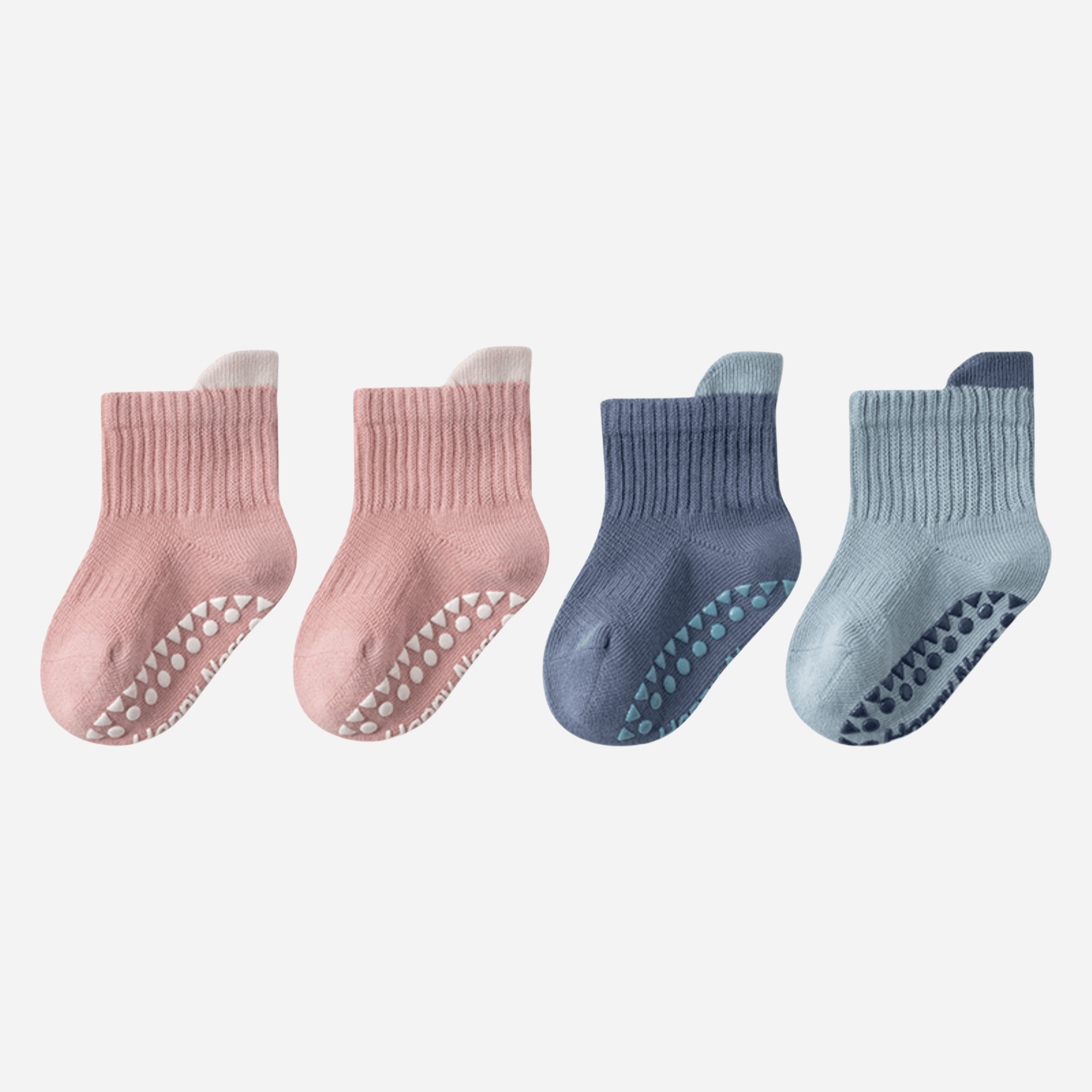 Babies Color Cuff Grip Socks-4 Pack - Weavasocks
