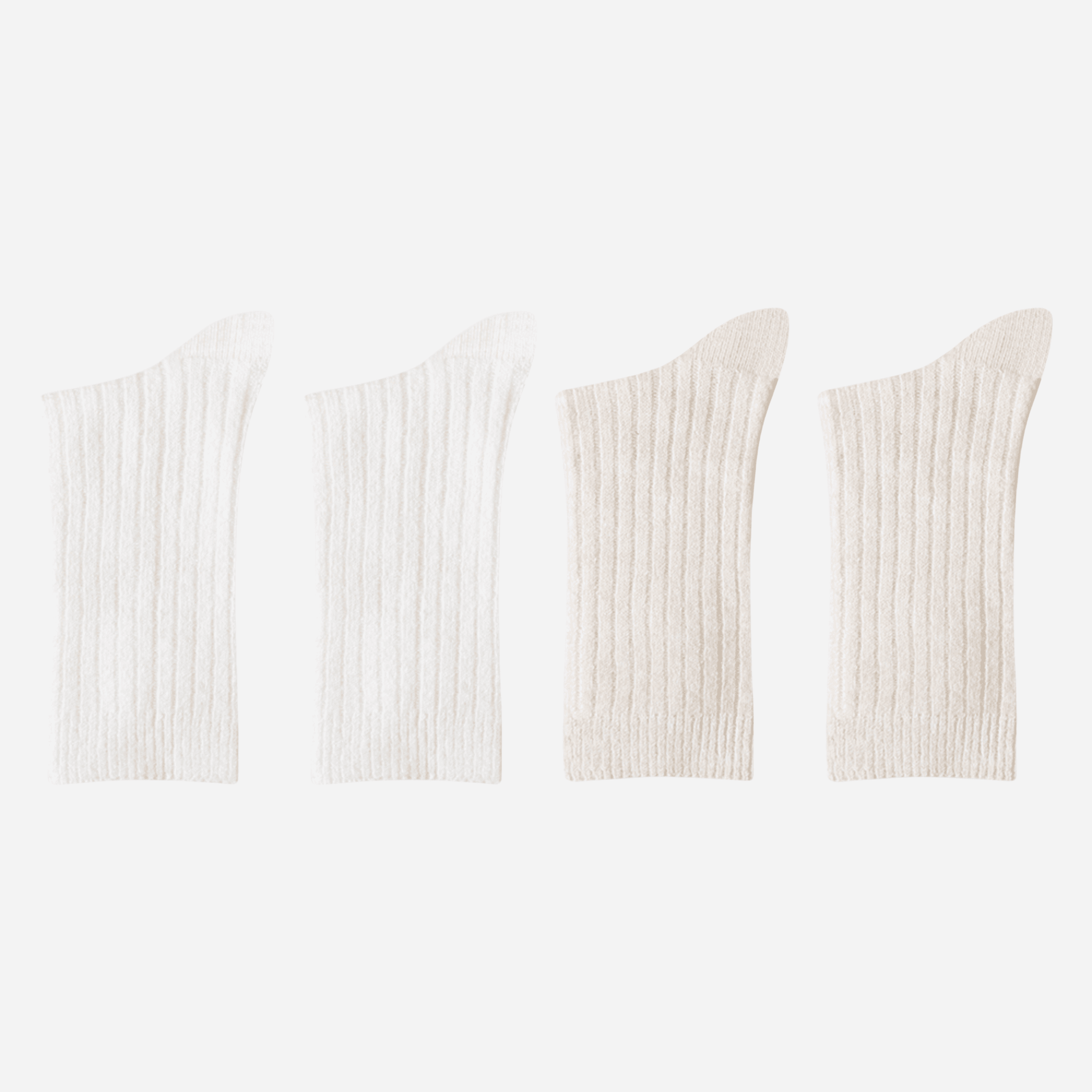 Women's Cozy Heathered Ribbed Crew Socks - 4 Pairs