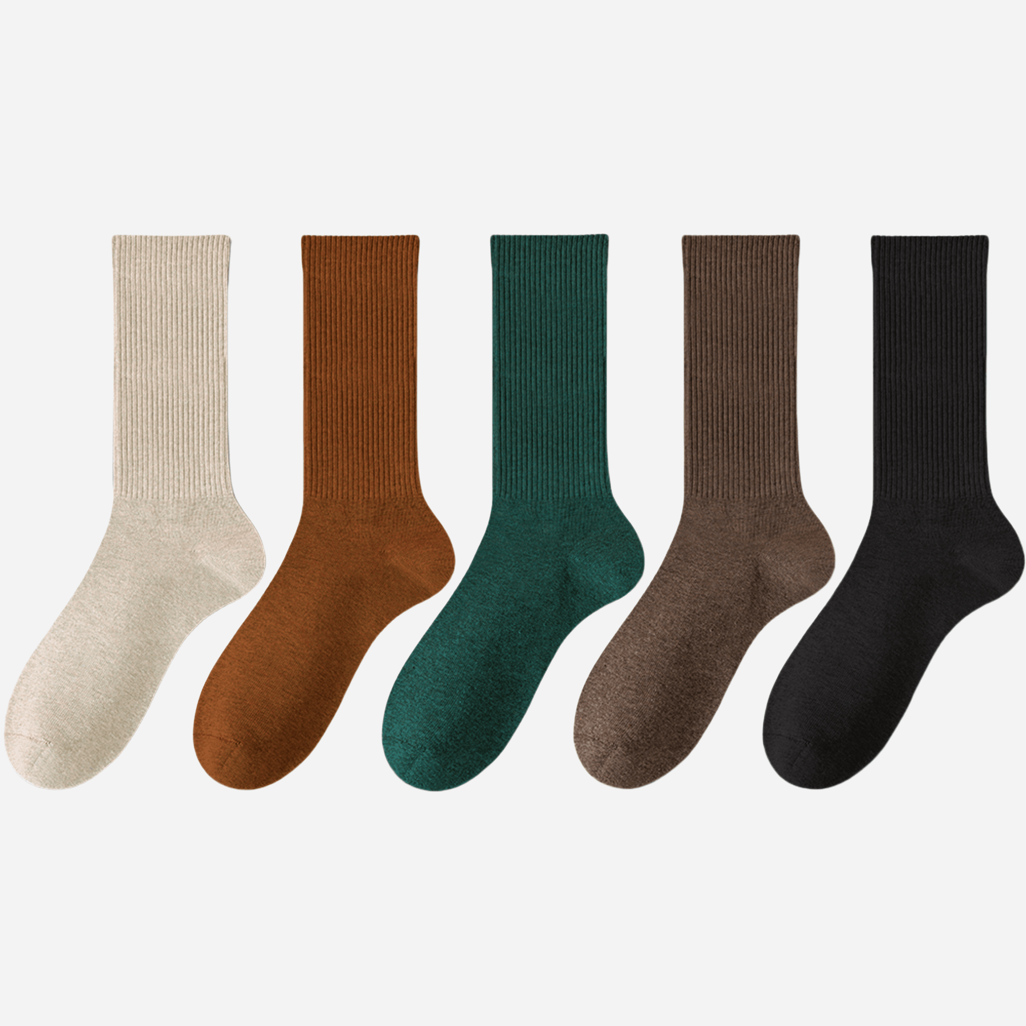 Women's Classic Cotton Ribbed Socks - 5 pairs