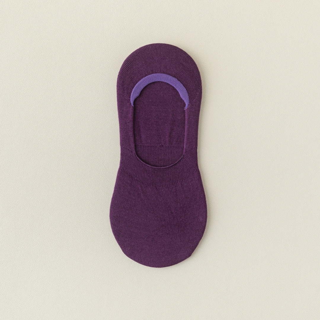 Women's Mulberry Silk & Modal Ultra-Thin No-Show Socks - product photo showing modal and mulberry silk comfort