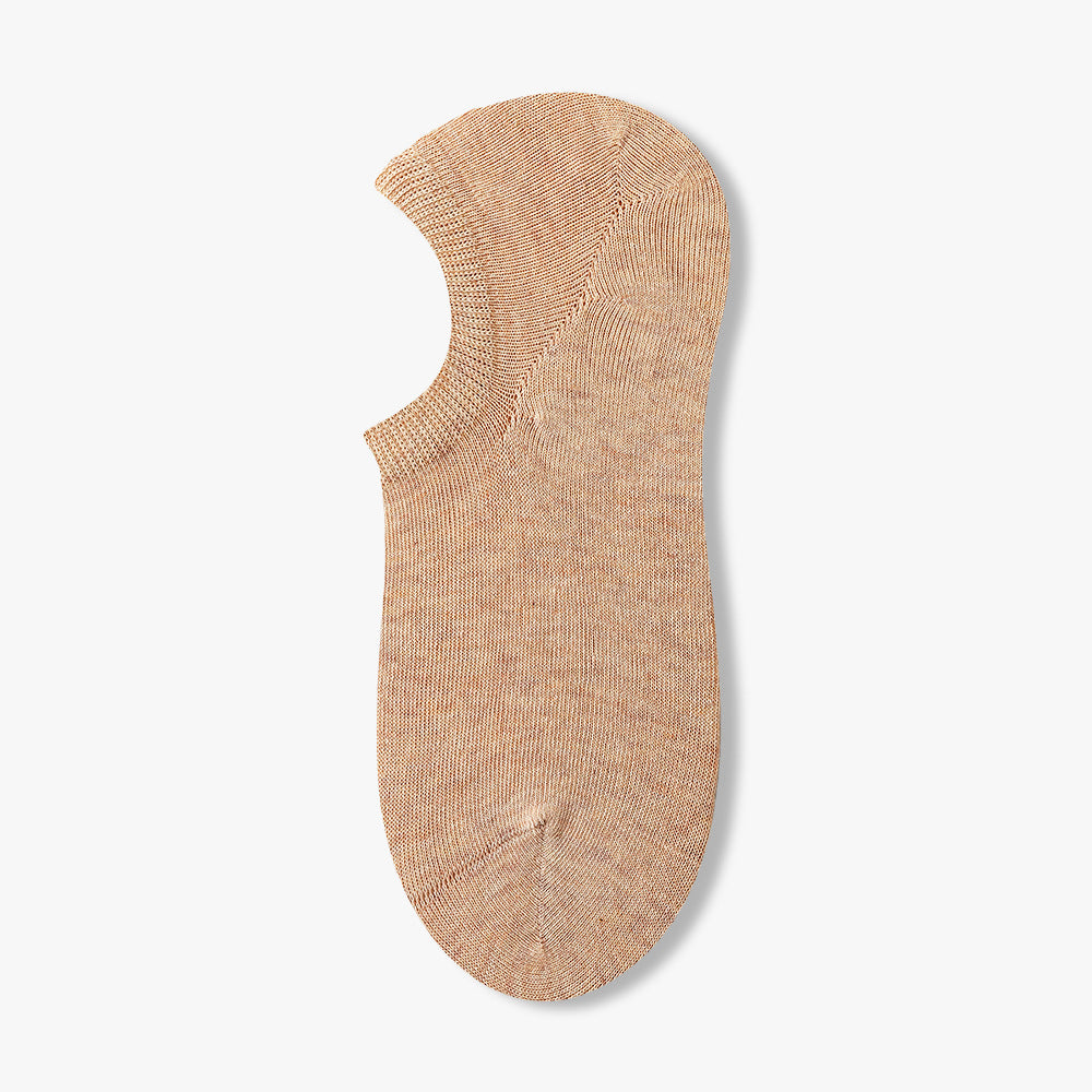 Women's 95% Cotton Heather No-Show Socks