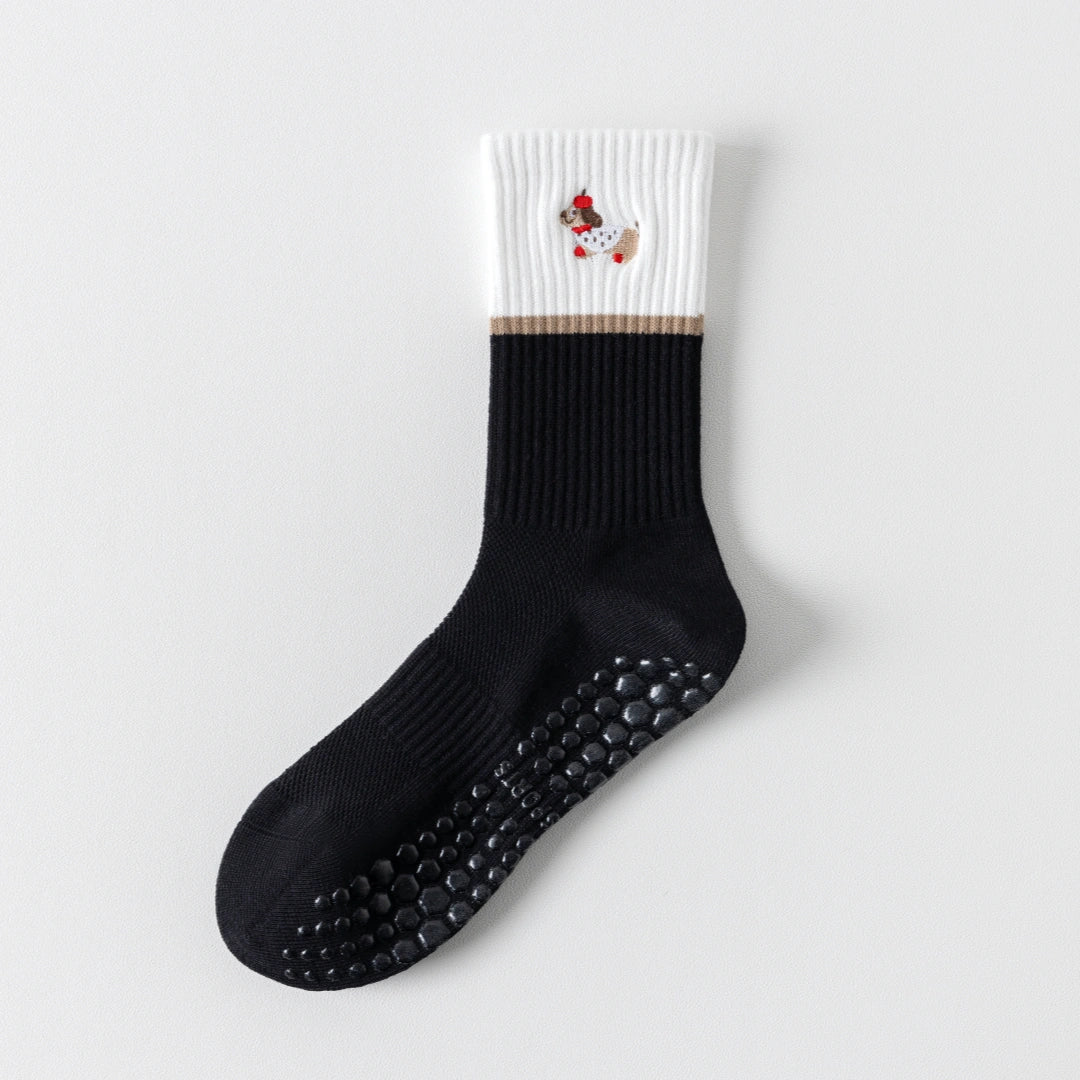 Women's 92% Cotton Yoga Mesh Crew Socks