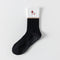 Women's 92% Cotton Yoga Mesh Crew Socks - product photo showing secure grip comfort