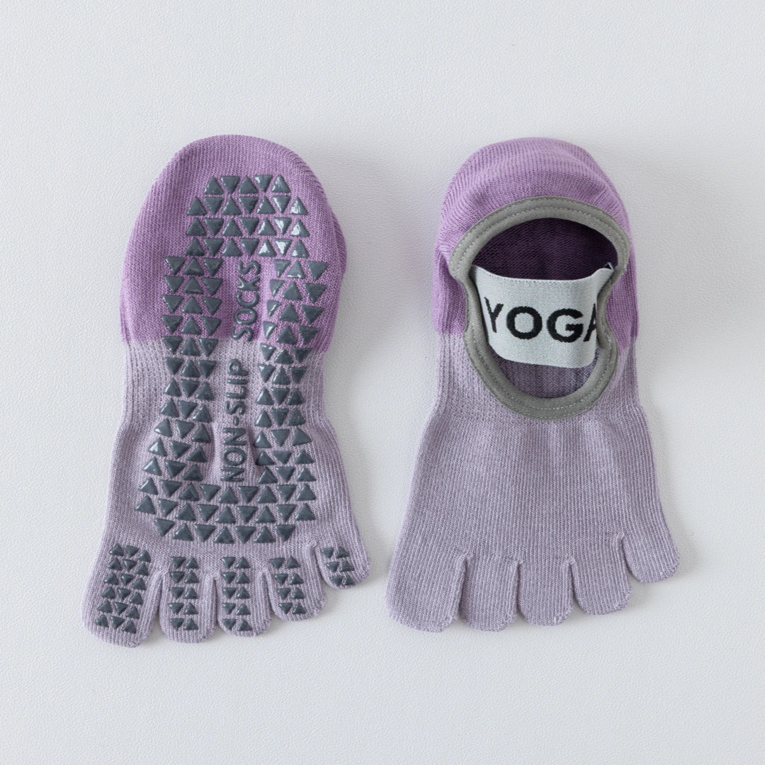 Women's 92% Mercerized Cotton Five-Toe Yoga Socks