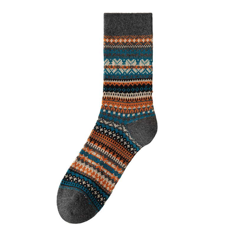 Men's Retro British Style Crew Socks