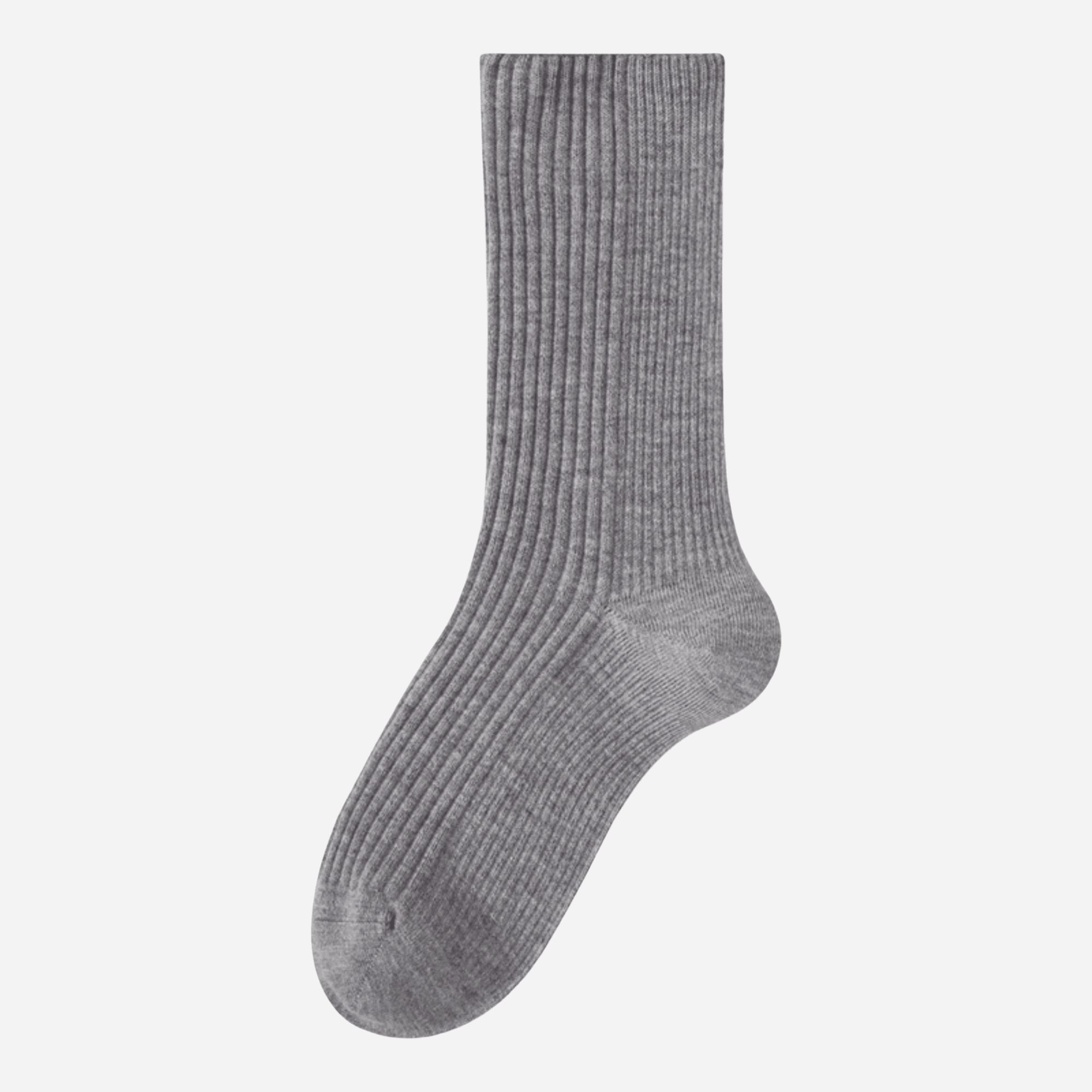 Women's Luxe Wool & Silk Ribbed Socks - Single Pair