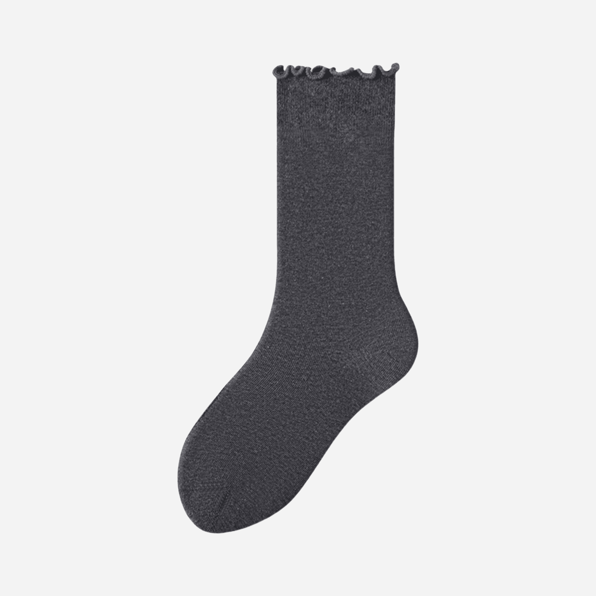 Women's Ruffle Cuff Cotton Crew Socks - Single Pair