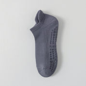 Men's 92% Cotton Non-Slip Yoga Ankle Socks - product photo showing secure grip comfort