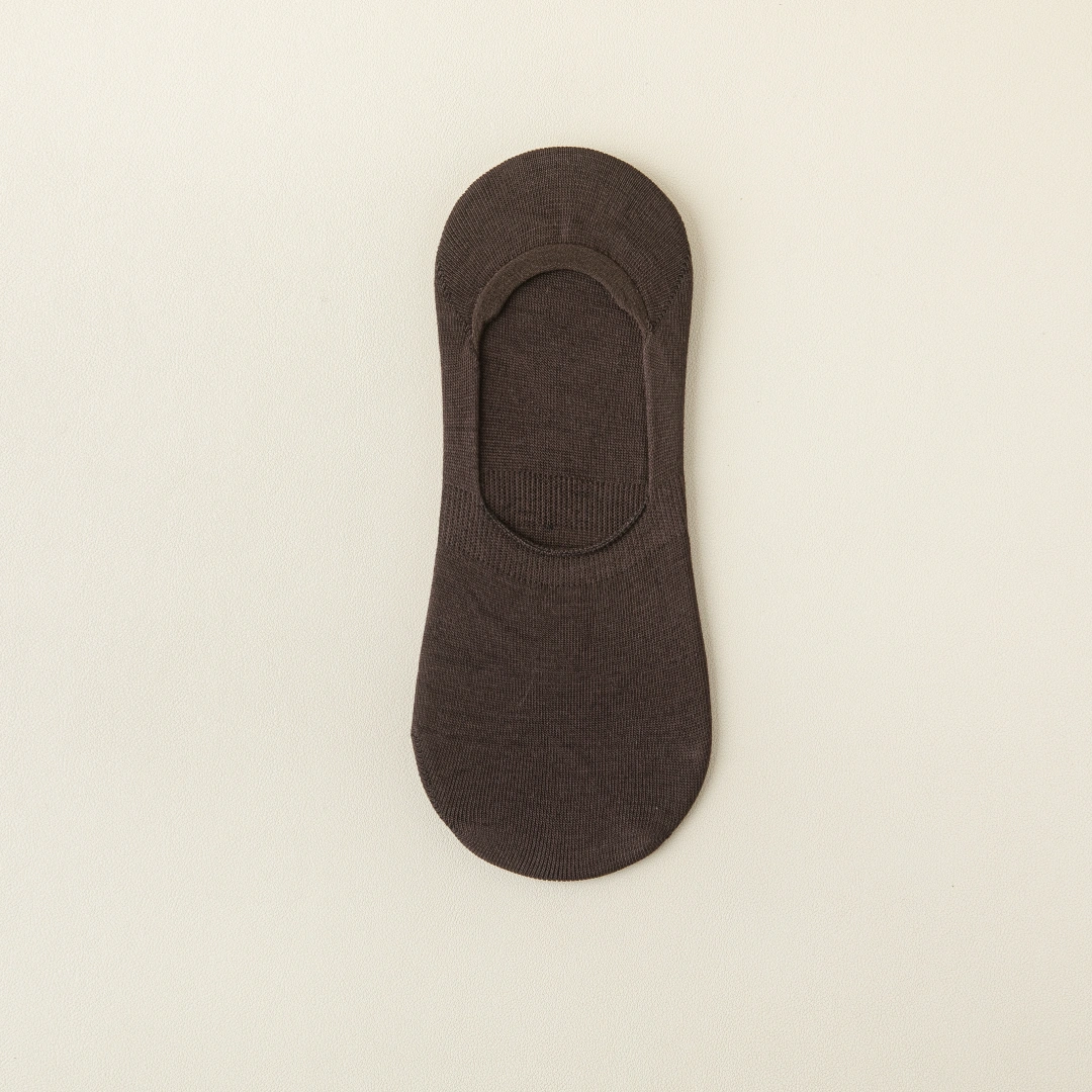 Men's Mulberry Silk & Modal Ultra-Thin No-Show Socks - product photo showing modal and mulberry silk comfort