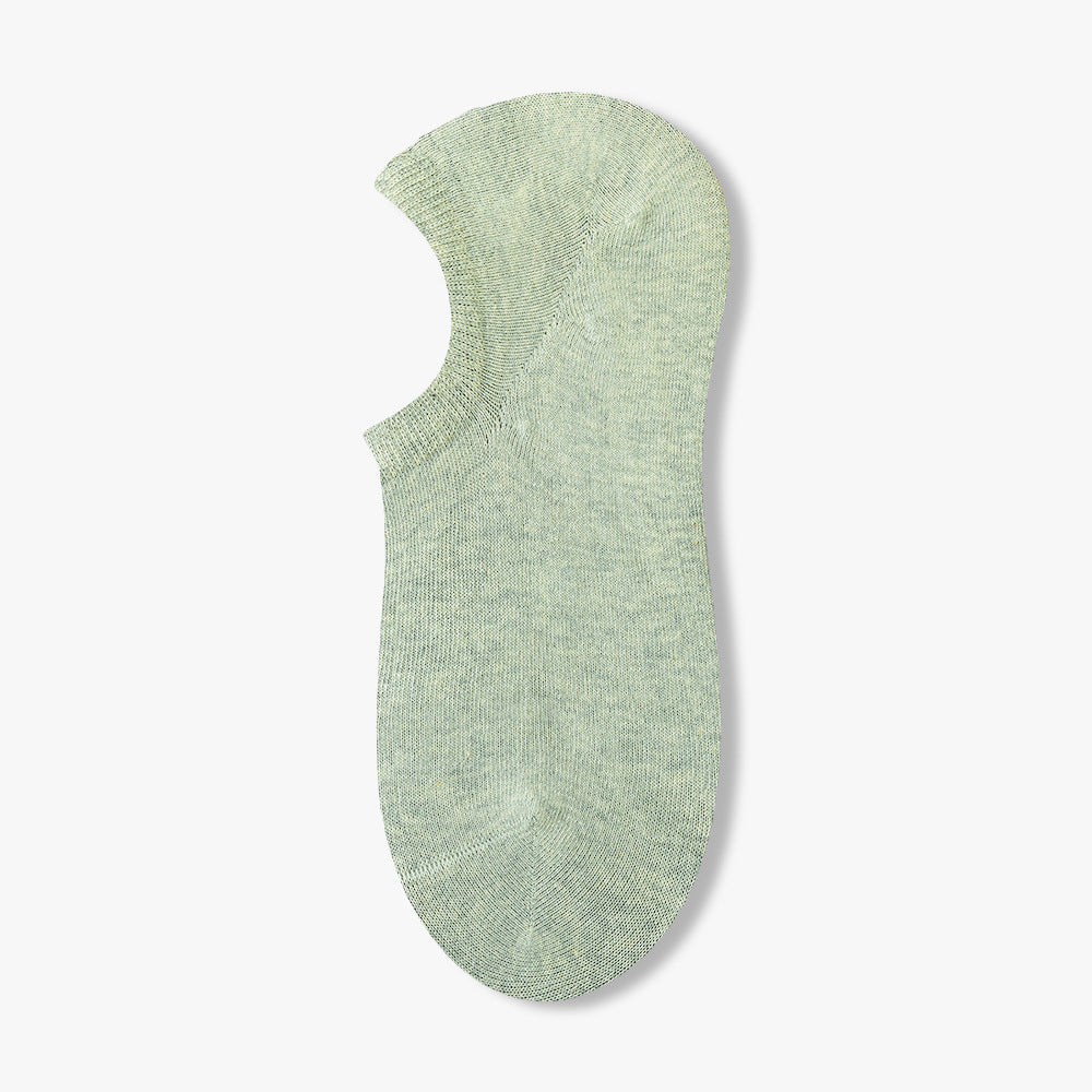 Women's 95% Cotton Heather No-Show Socks