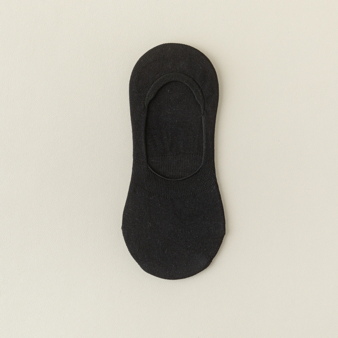 Women's Mulberry Silk & Modal Ultra-Thin No-Show Socks - product photo showing modal and mulberry silk comfort