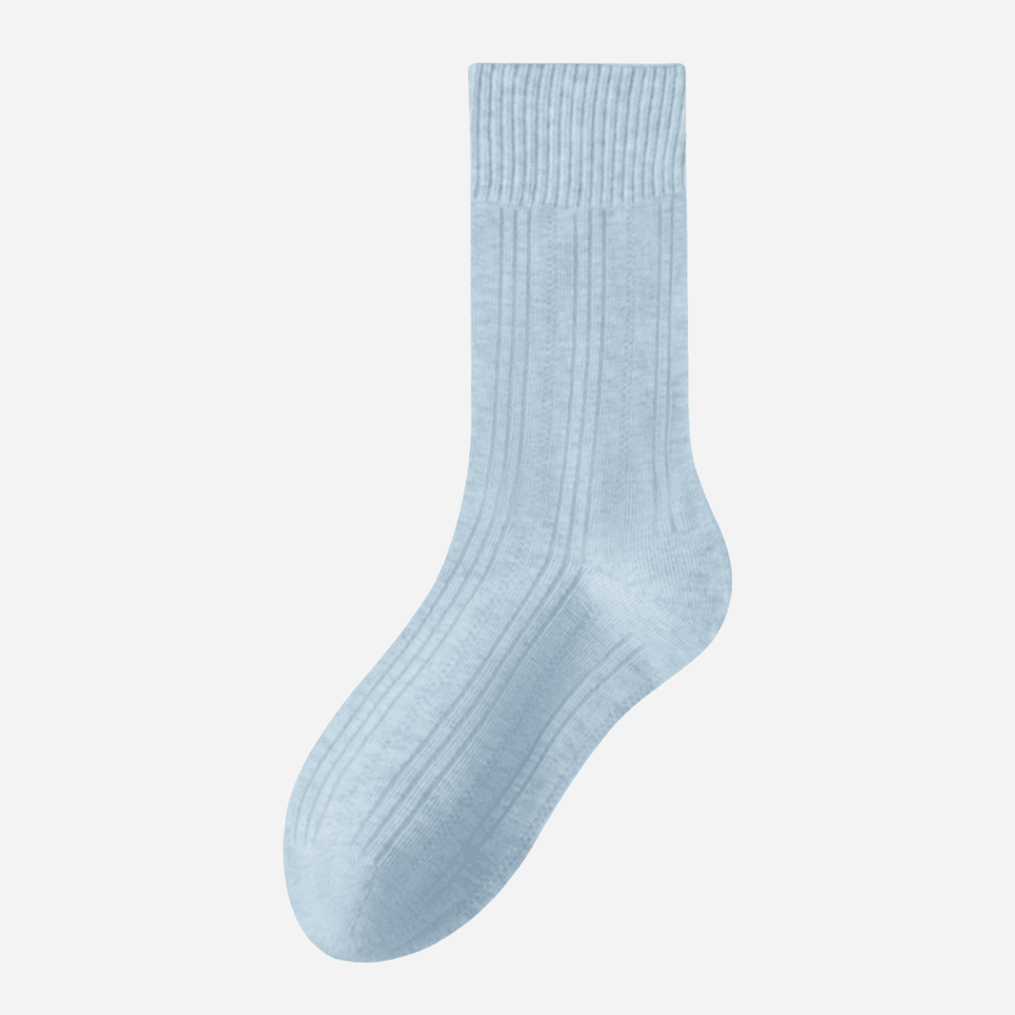 Women's Premium Long-Staple Cotton Ribbed Socks - Single Pair