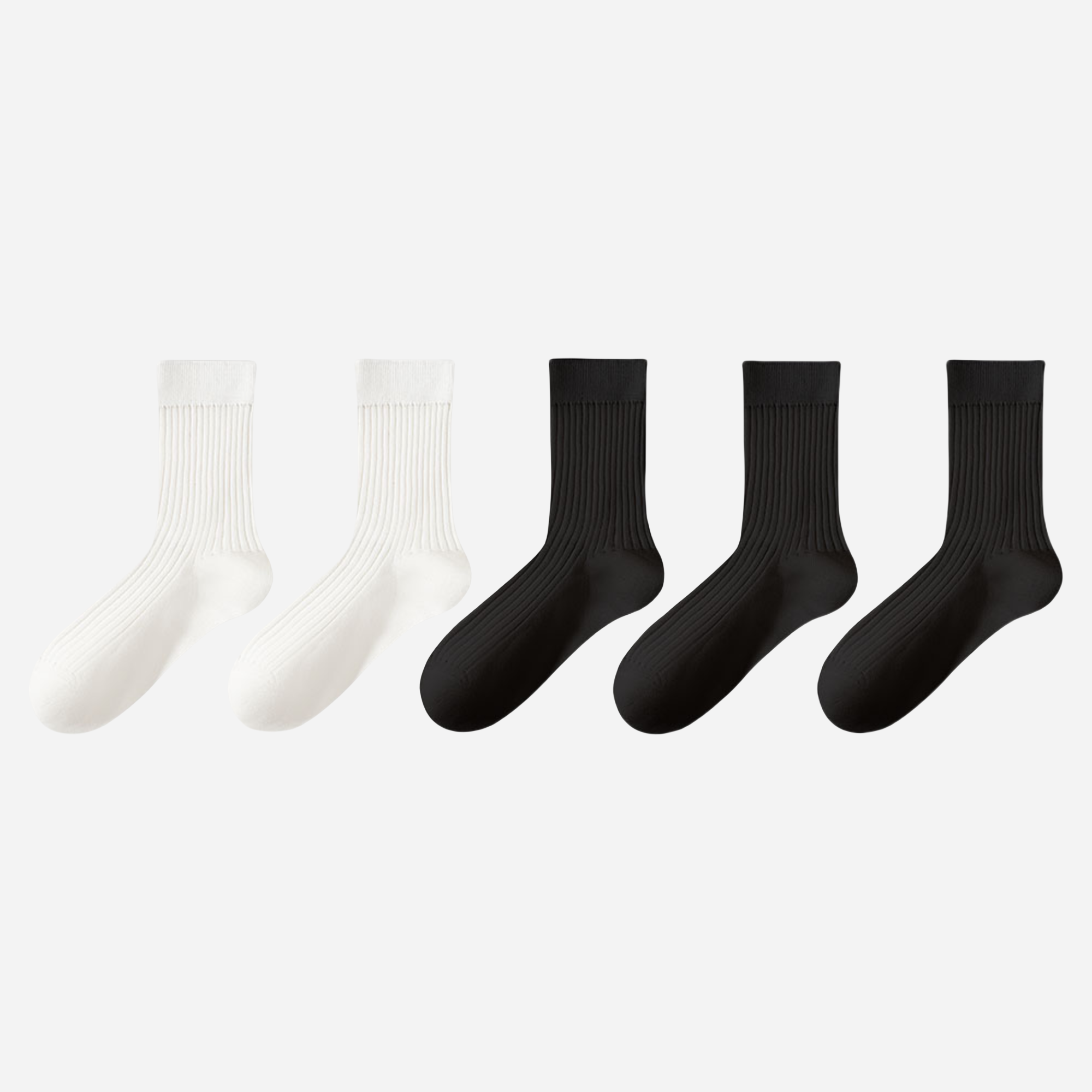 Men's All-Weather Ribbed Socks-5 Pack