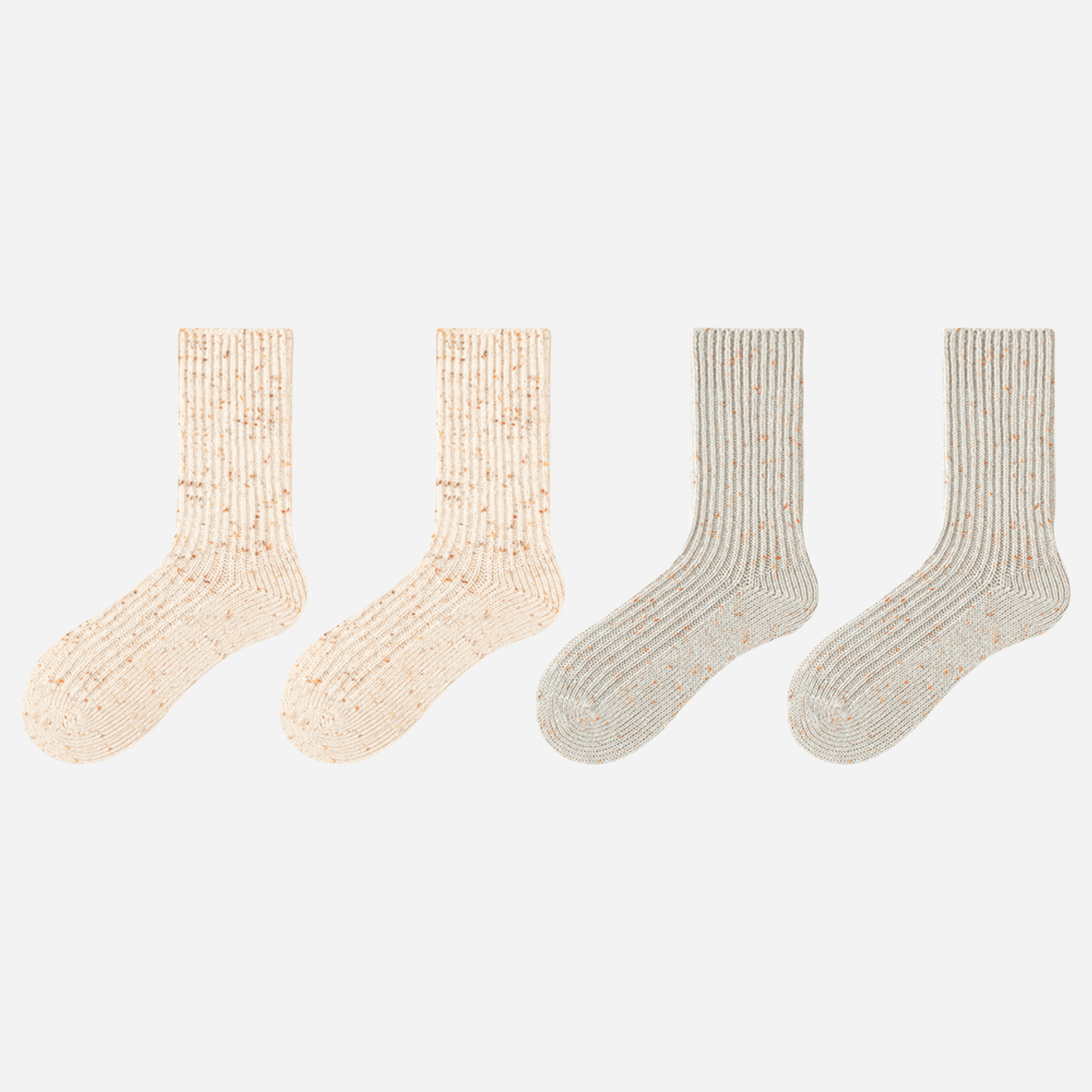 Women's Cozy Flecked Ribbed Socks - 4 Pairs