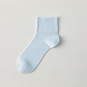 Women's 10% Mulberry Silk Ultra-Thin Cooling Quarter Socks - product photo showing seamless stretch comfort