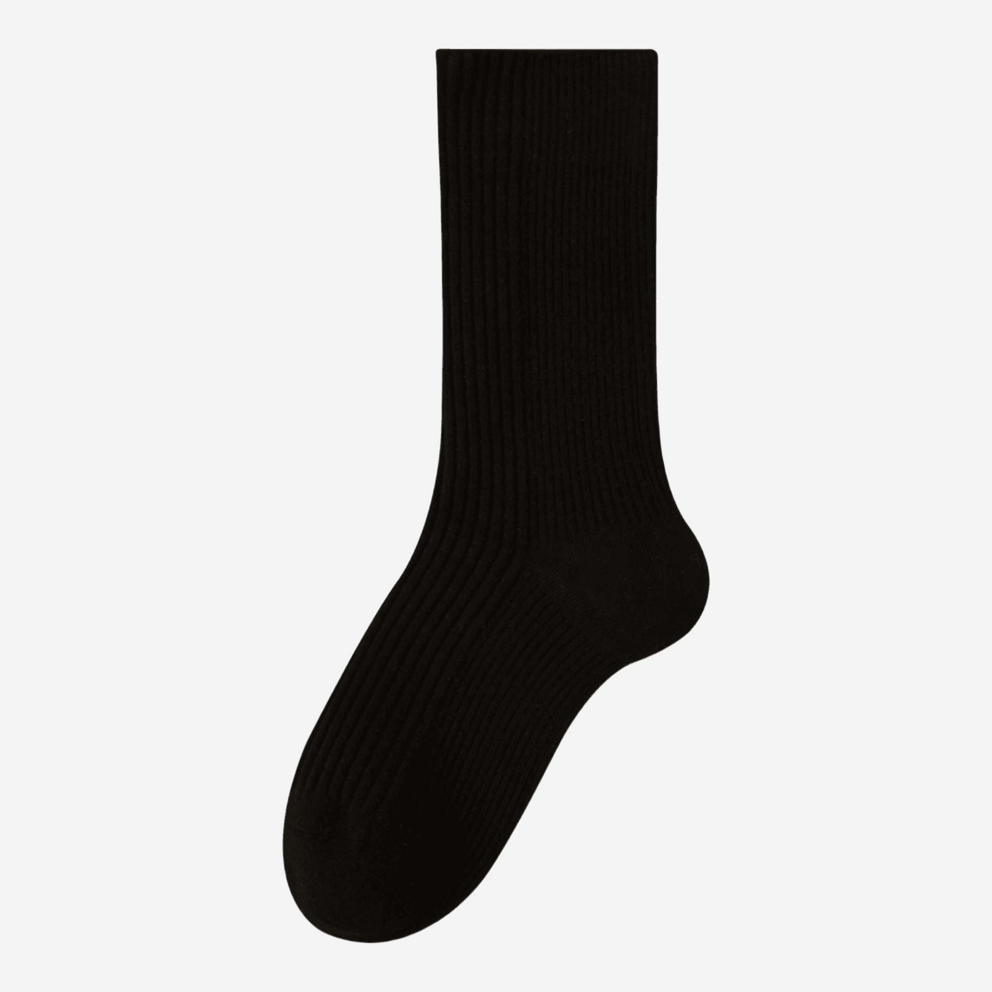Women's Luxe Wool & Silk Ribbed Socks - Single Pair