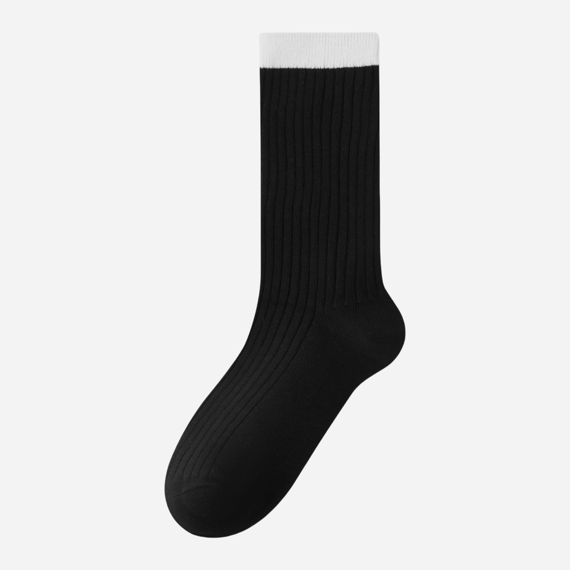 Women's Colorblock Cuff Ribbed Crew Socks - Single Pair
