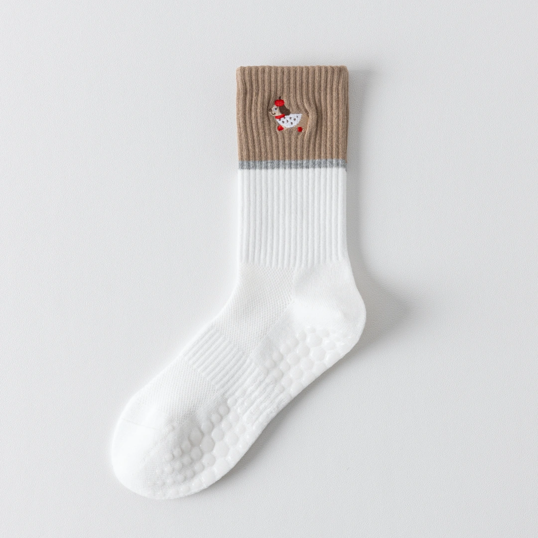 Women's 92% Cotton Yoga Mesh Crew Socks