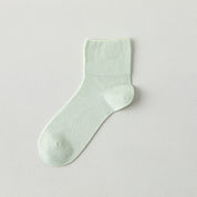 Women's 10% Mulberry Silk Ultra-Thin Cooling Quarter Socks - product photo showing seamless stretch comfort