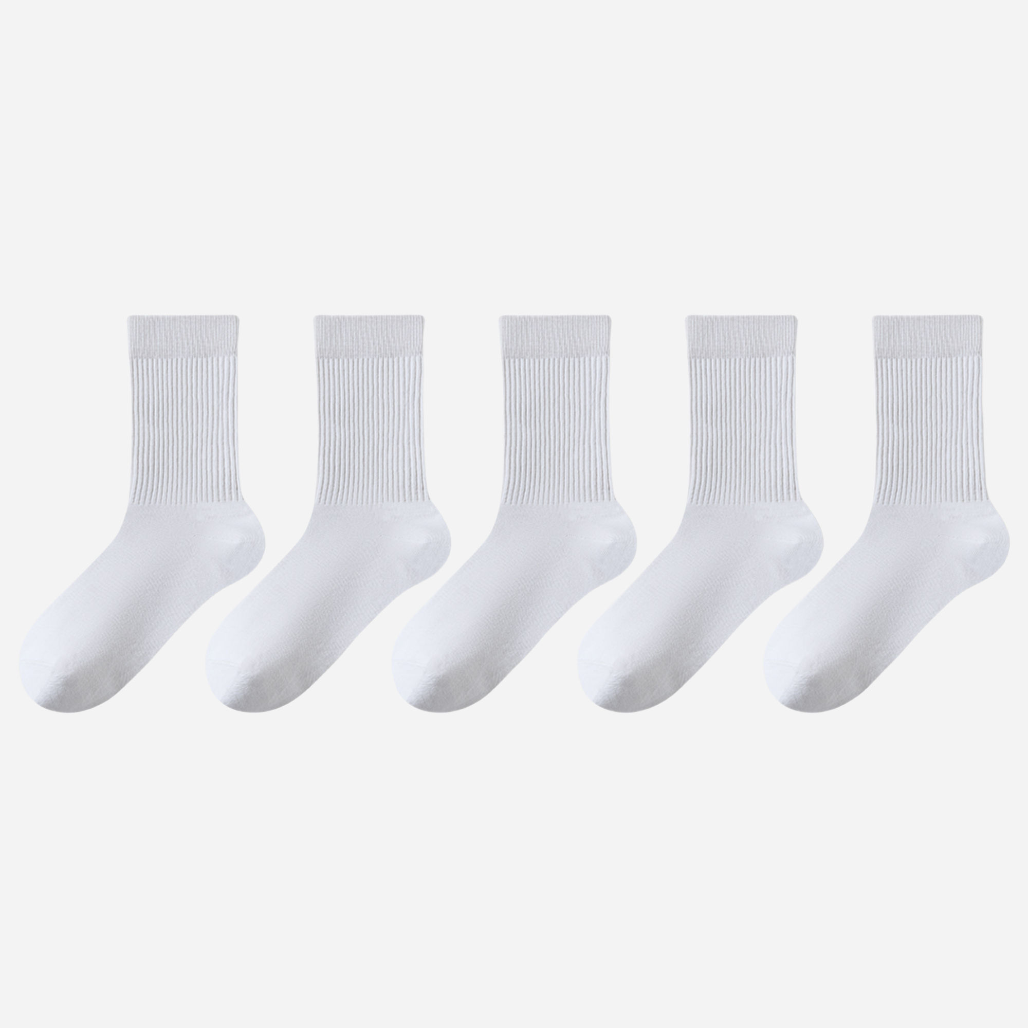 Women's Fresh Rib Crew Socks-5 Pack