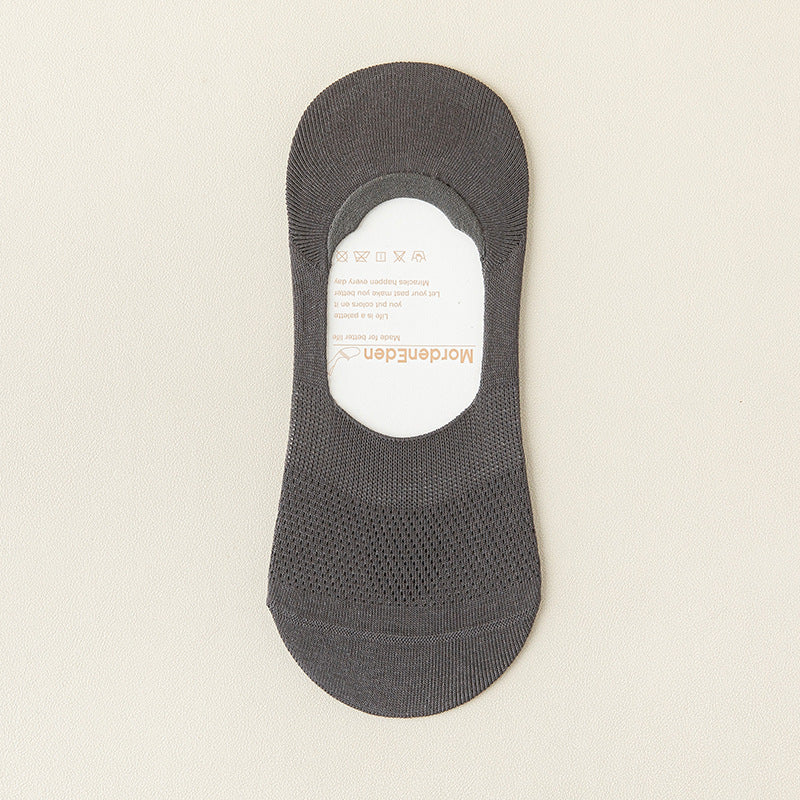 Men's 92% Cotton Breathable Mesh Boat Socks