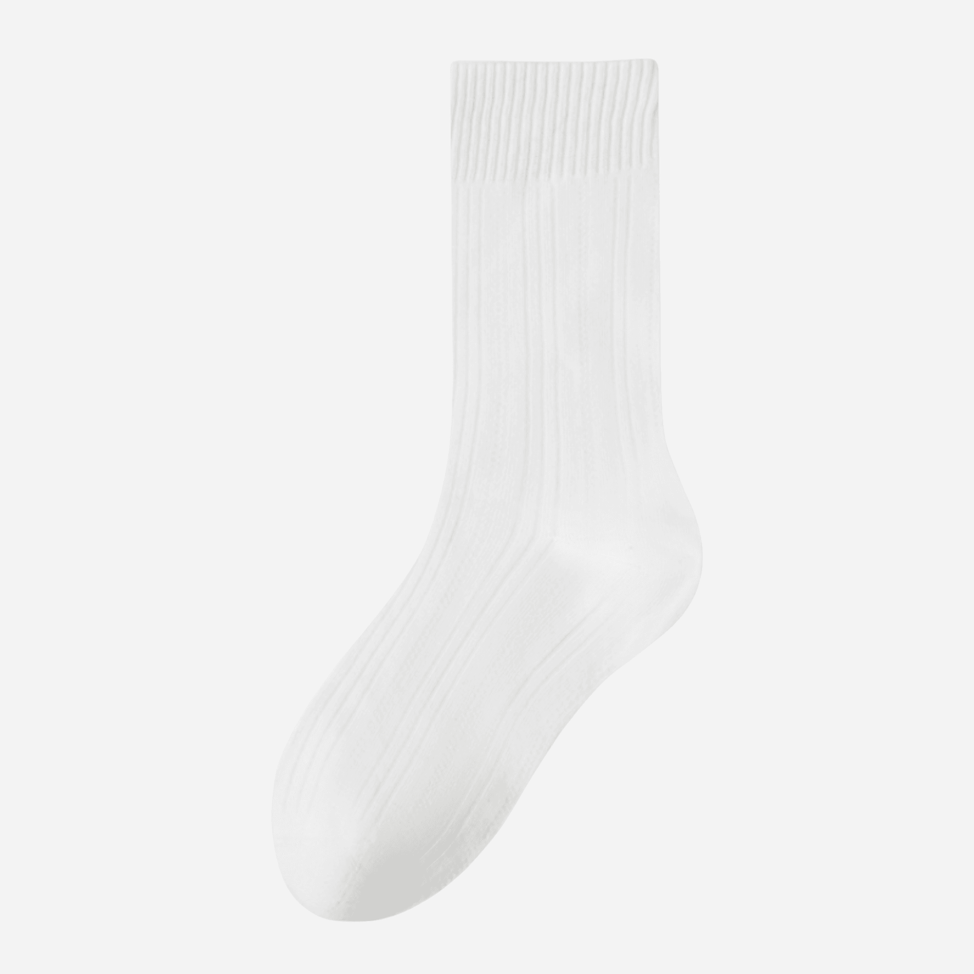 Women's Premium Long-Staple Cotton Ribbed Socks - Single Pair