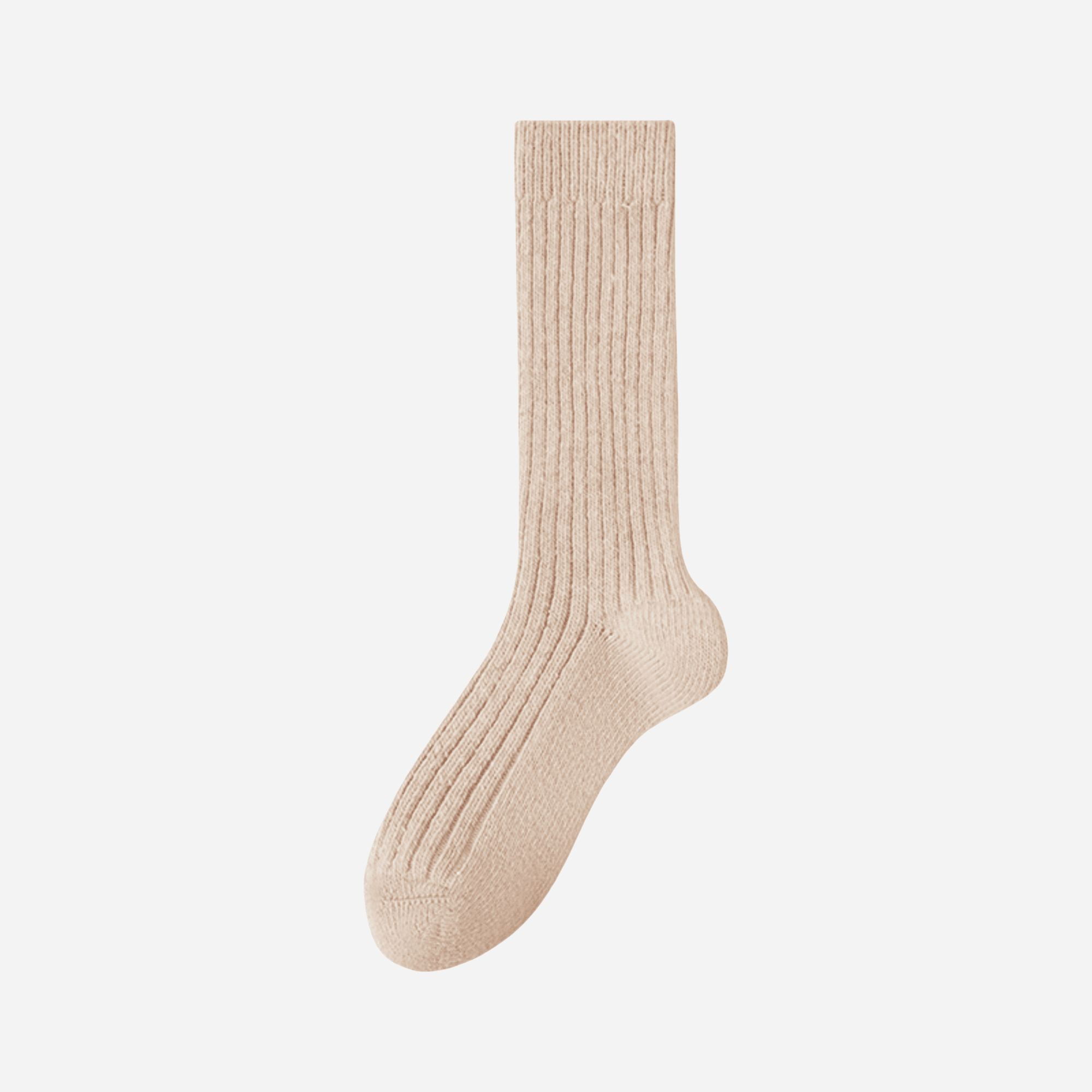 Women's Warm Wool Ribbed Socks  - Single Pair