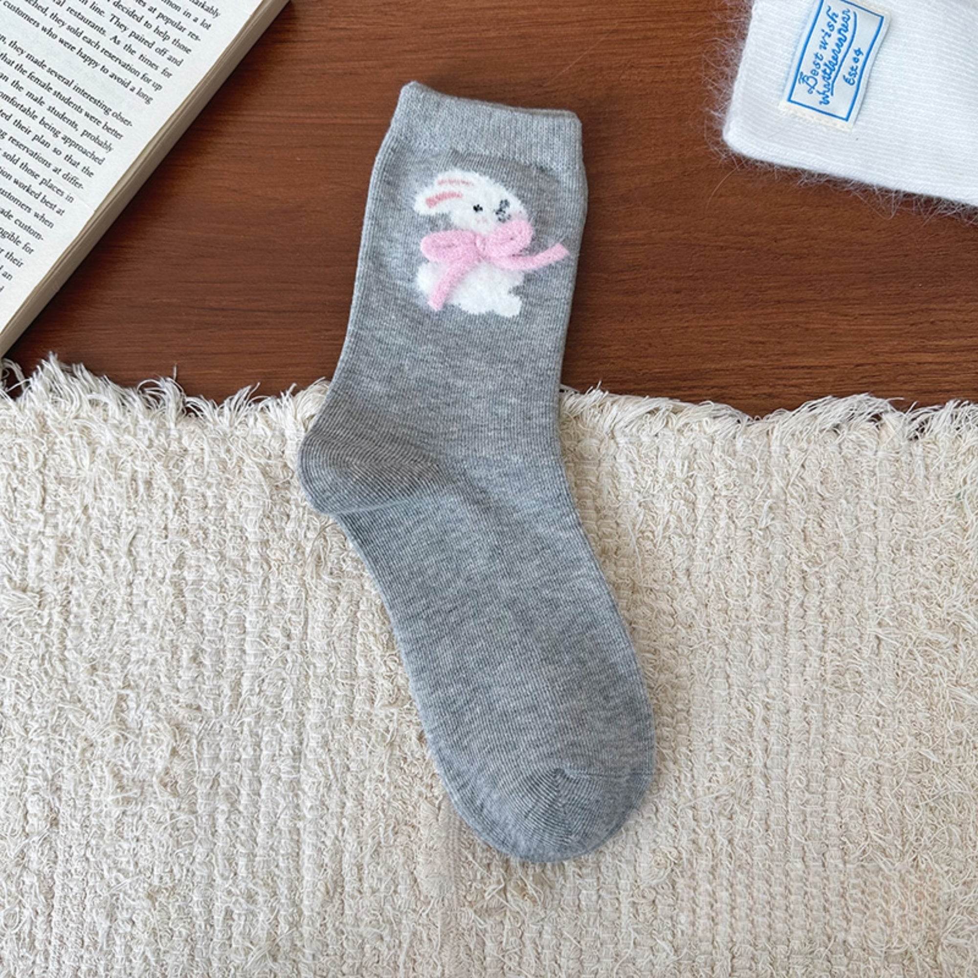 Women's Dainty Pet & Bow Crew Socks - Single Pair