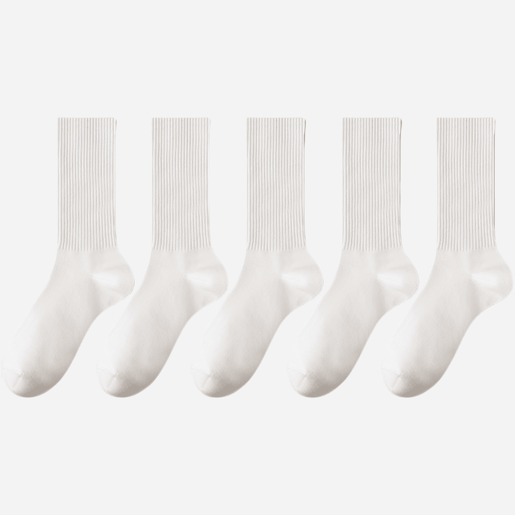 Women's Classic Cotton Ribbed Socks - 5 pairs