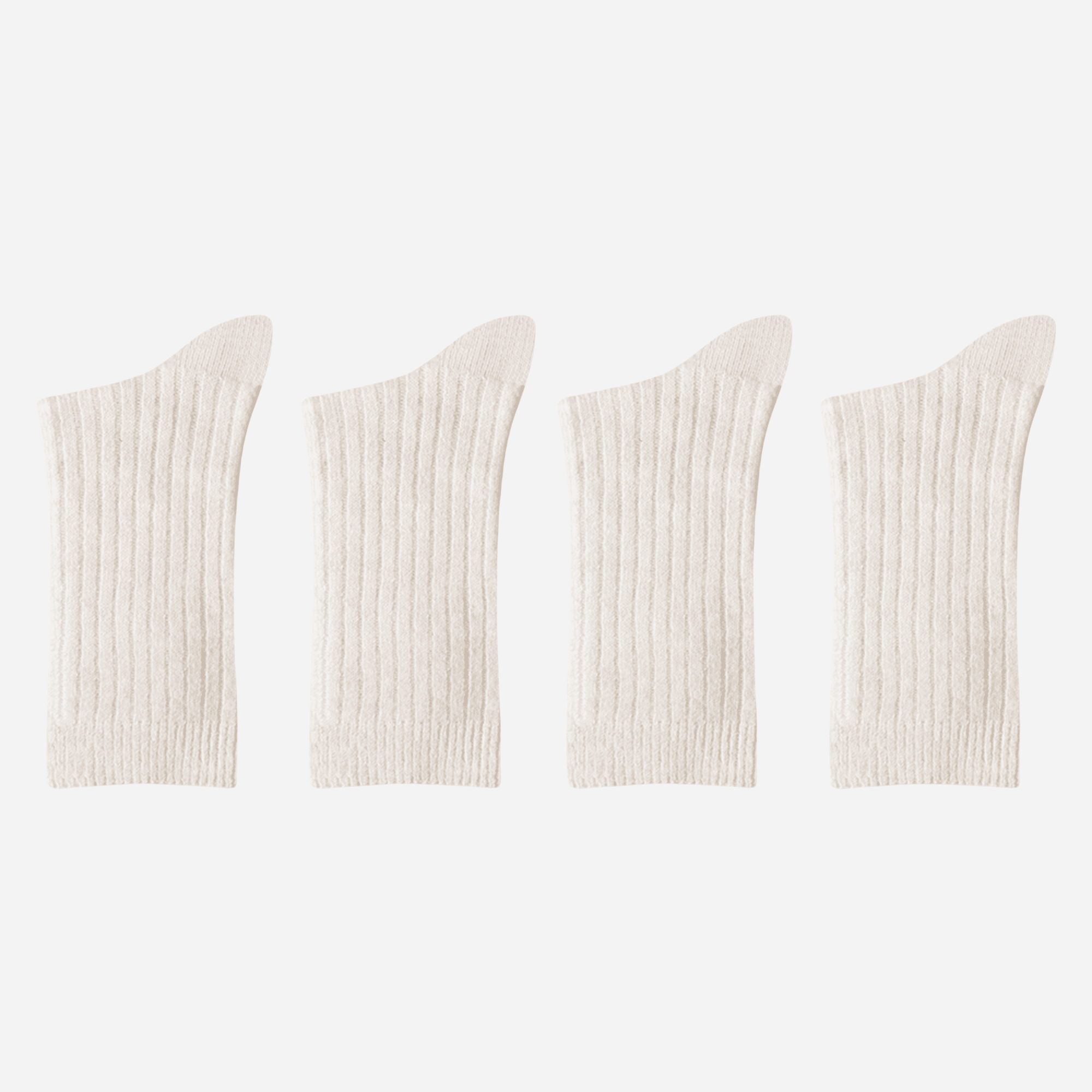 Women's Cozy Heathered Ribbed Crew Socks - 4 Pairs