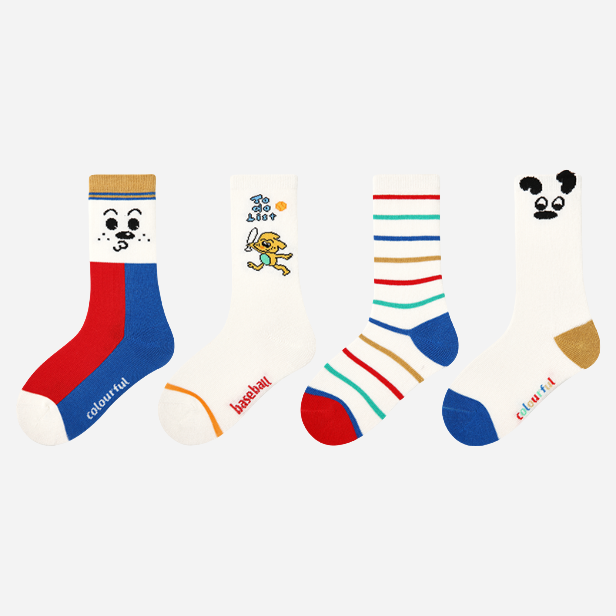 Kids' Comic Stripes & Blocks-4 Pack