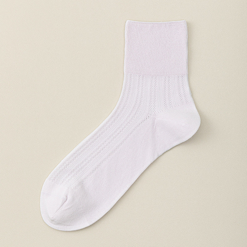 "Breezy Stretch" Ultra-Thin Mesh Quarter Socks - product photo showing breathable mesh comfort