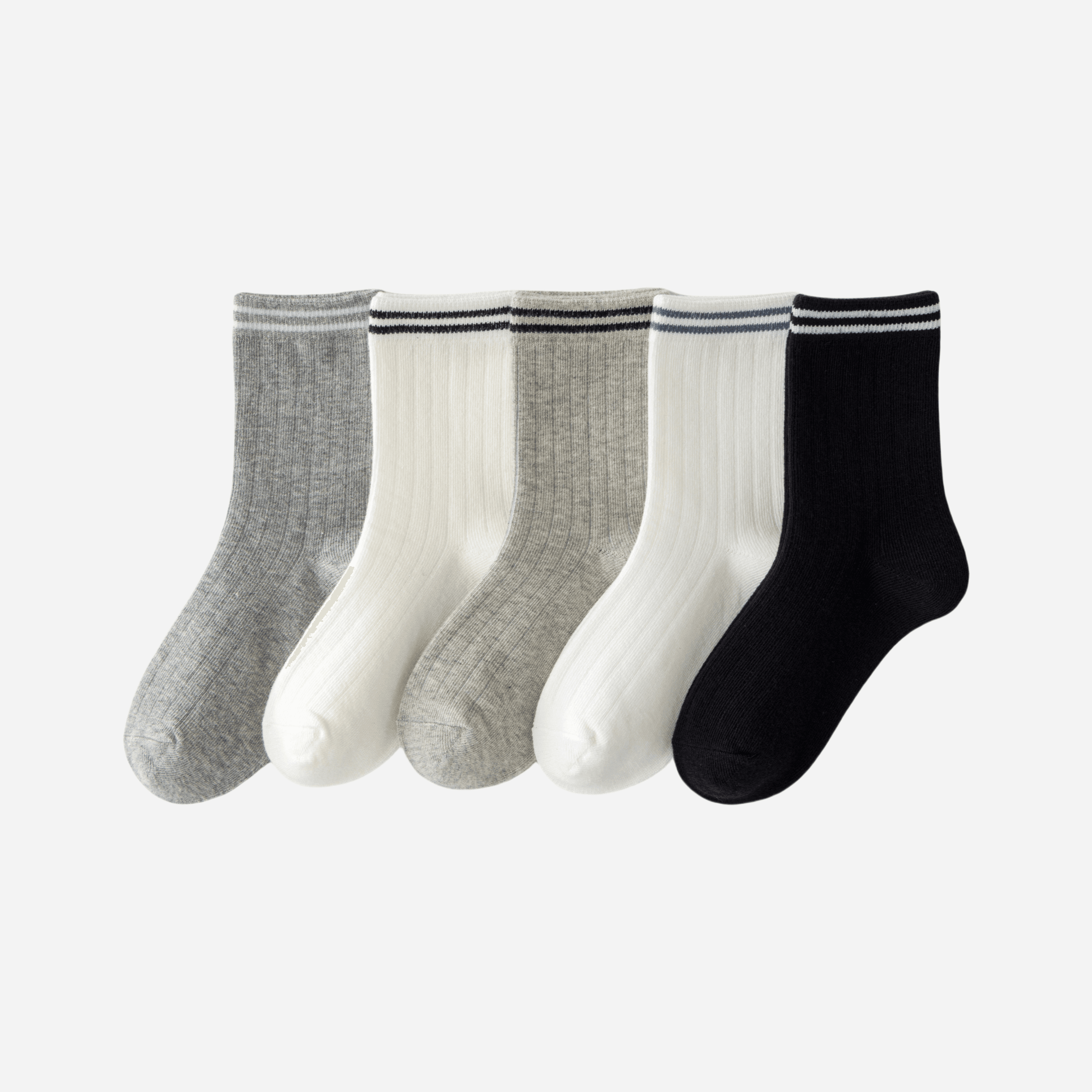 Kid's Retro Stripe Athletic Socks - 5 Pairs - Weavasocks