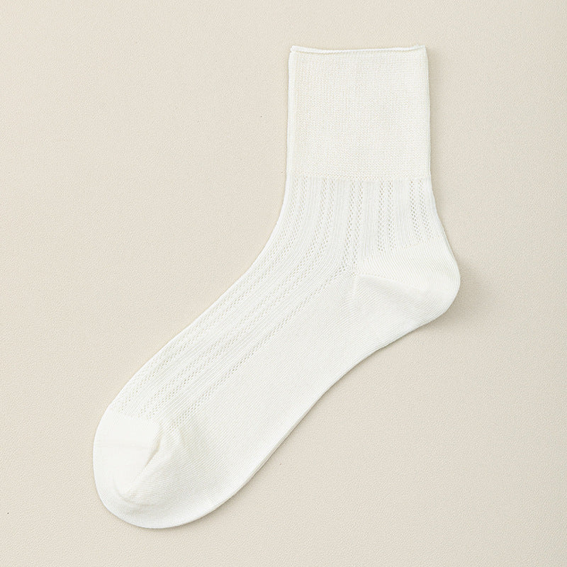"Breezy Stretch" Ultra-Thin Mesh Quarter Socks - product photo showing breathable mesh comfort
