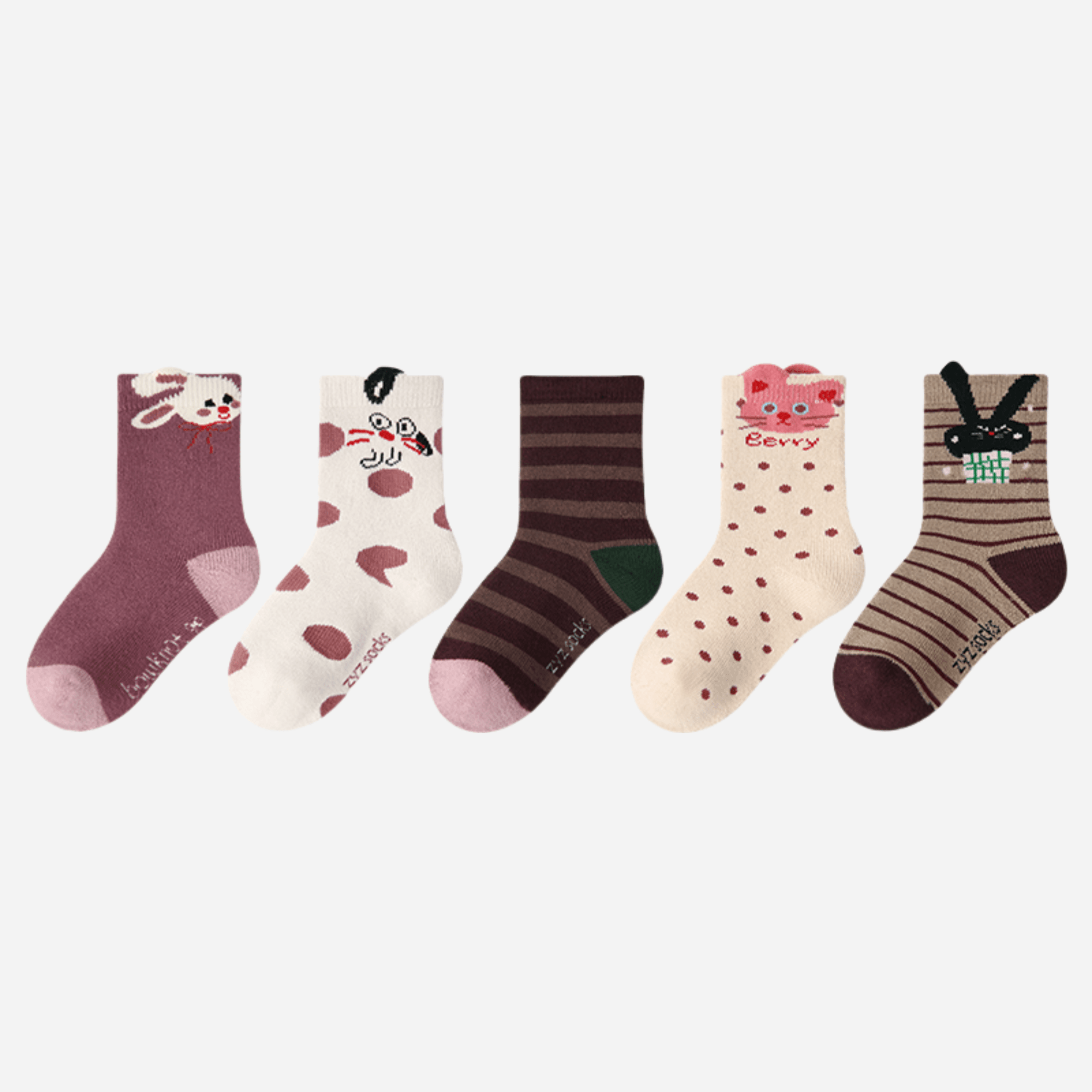 Kid's The Curious Characters Socks-5 pack - Weavasocks