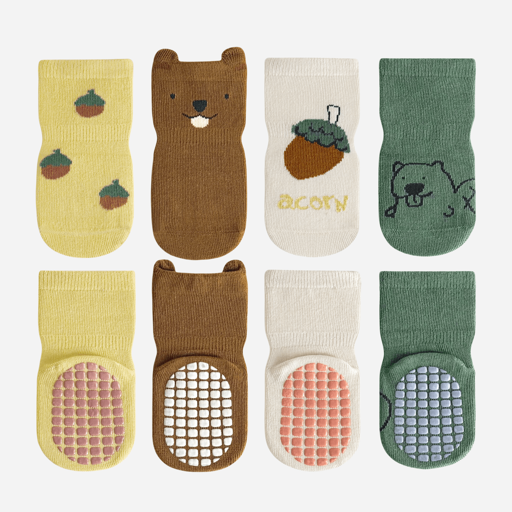 Babies Little Critter Grip Socks-4 Pack - Weavasocks