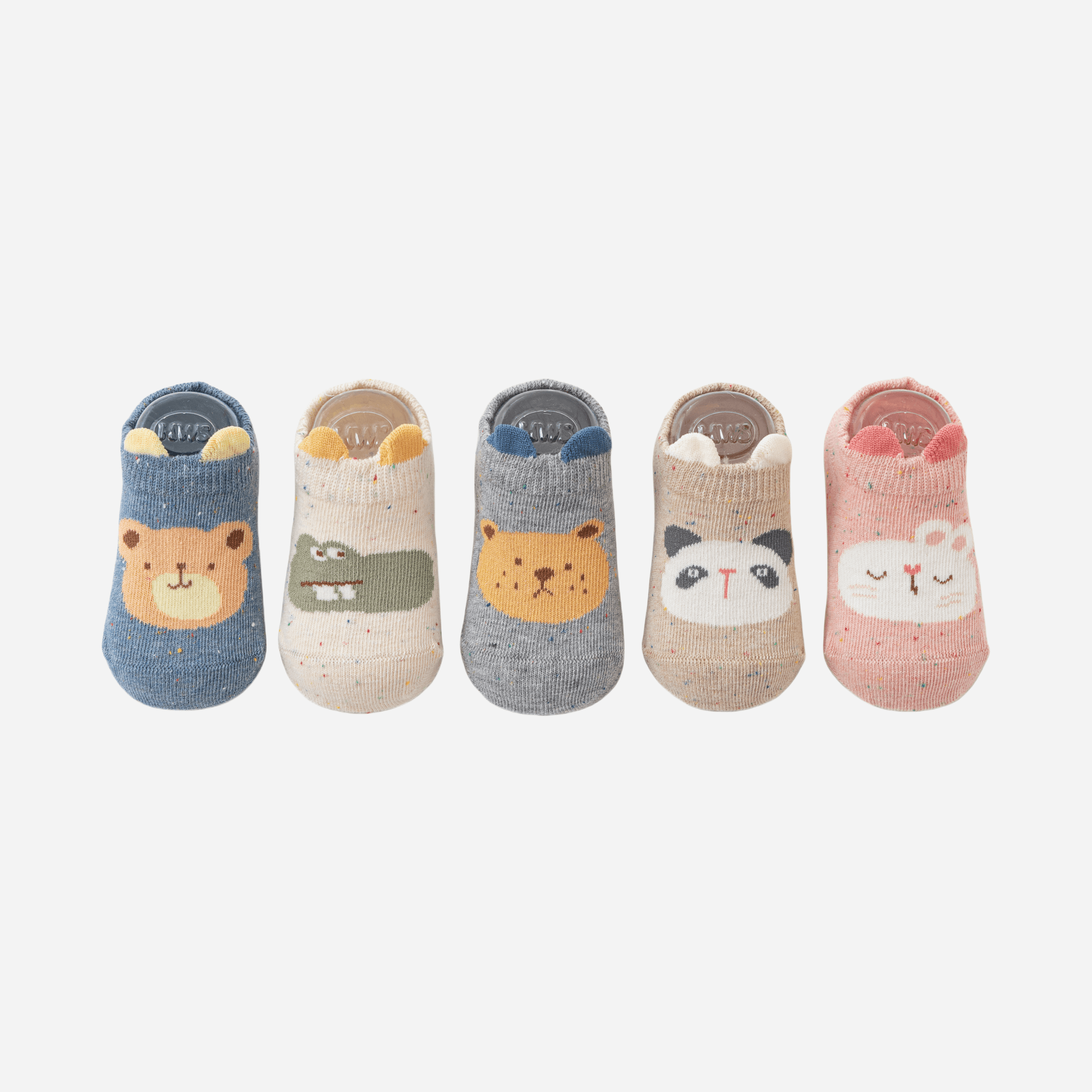 Babies' No-Show Grip Socks-5 Pack - Weavasocks