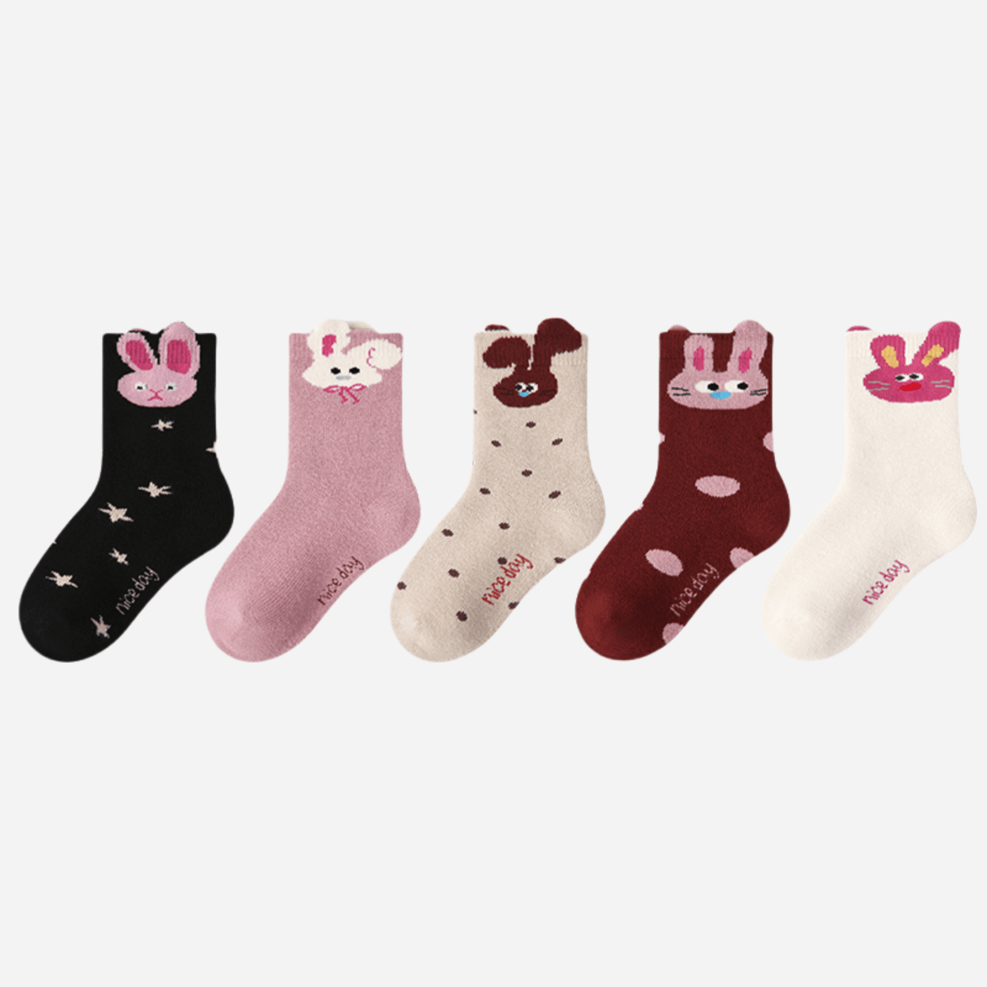 Kid's The Rockstar Bunny Socks-5 pack - Weavasocks
