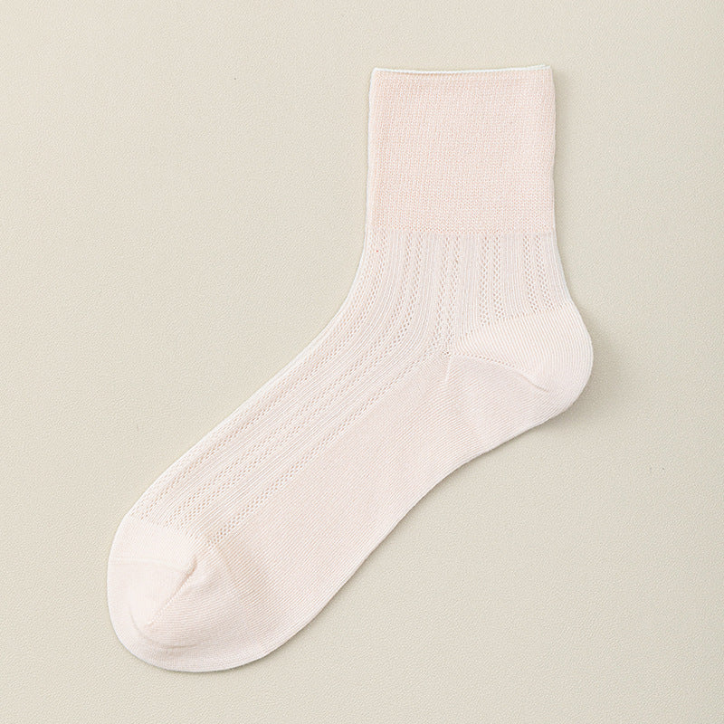 "Breezy Stretch" Ultra-Thin Mesh Quarter Socks - product photo showing breathable mesh comfort