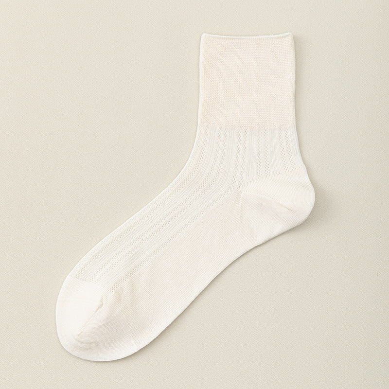 "Breezy Stretch" Ultra-Thin Mesh Quarter Socks - product photo showing breathable mesh comfort