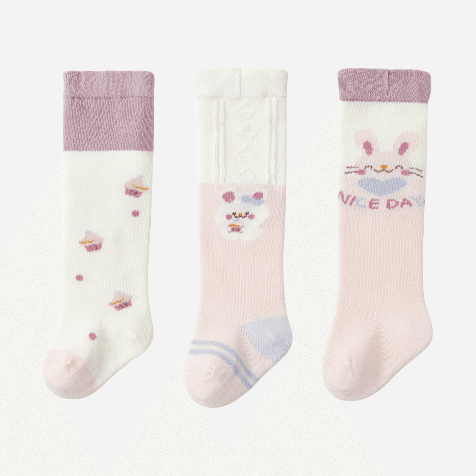 Babies The Nice Day Knee-Highs-3 pack - Weavasocks