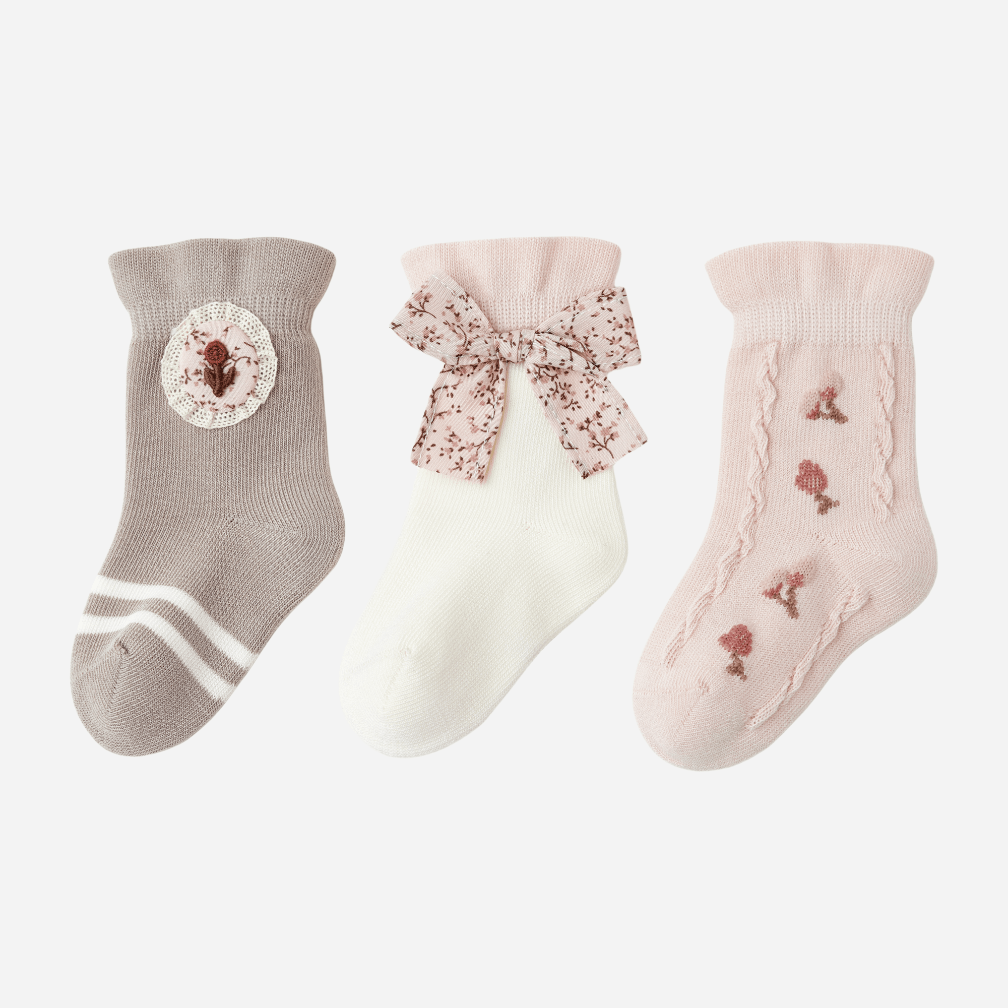 Babies The English Rose Garden Socks-3 pack - Weavasocks