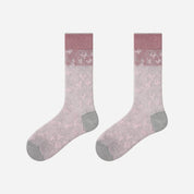 Women's Metallic Lurex Sheer Mesh Socks - product photo showing breathable mesh comfort