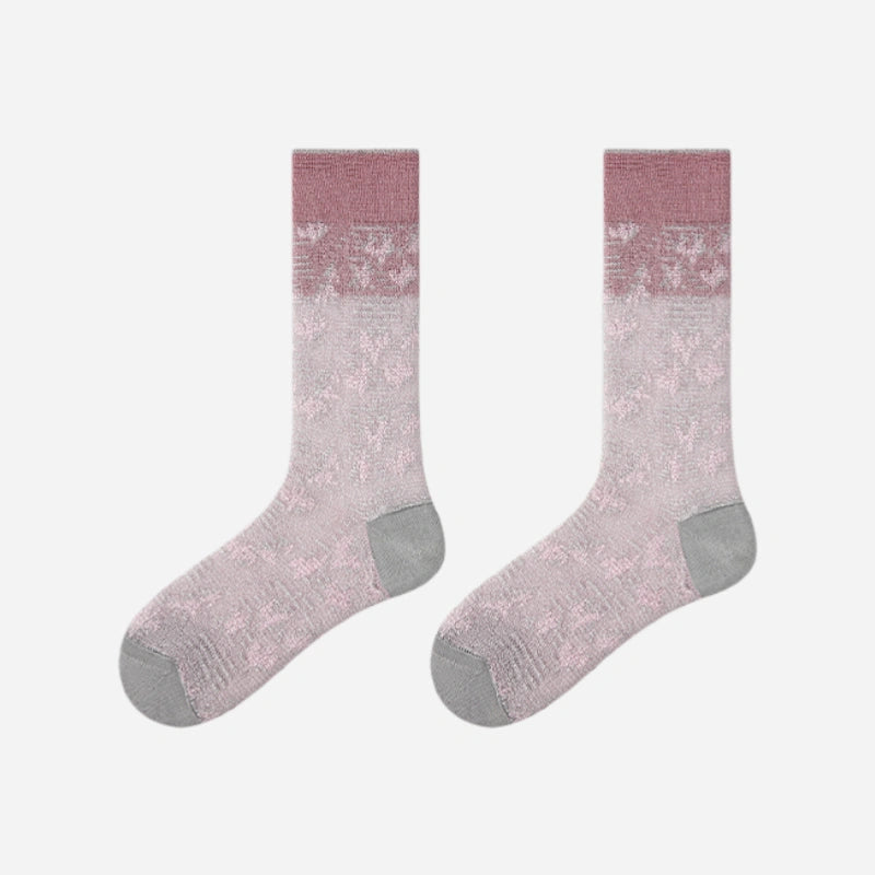 Women's Metallic Lurex Sheer Mesh Socks - product photo showing breathable mesh comfort