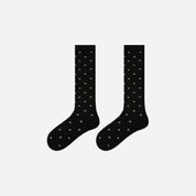 Women's Shimmer Star Knee-High Socks - product photo showing seamless stretch comfort