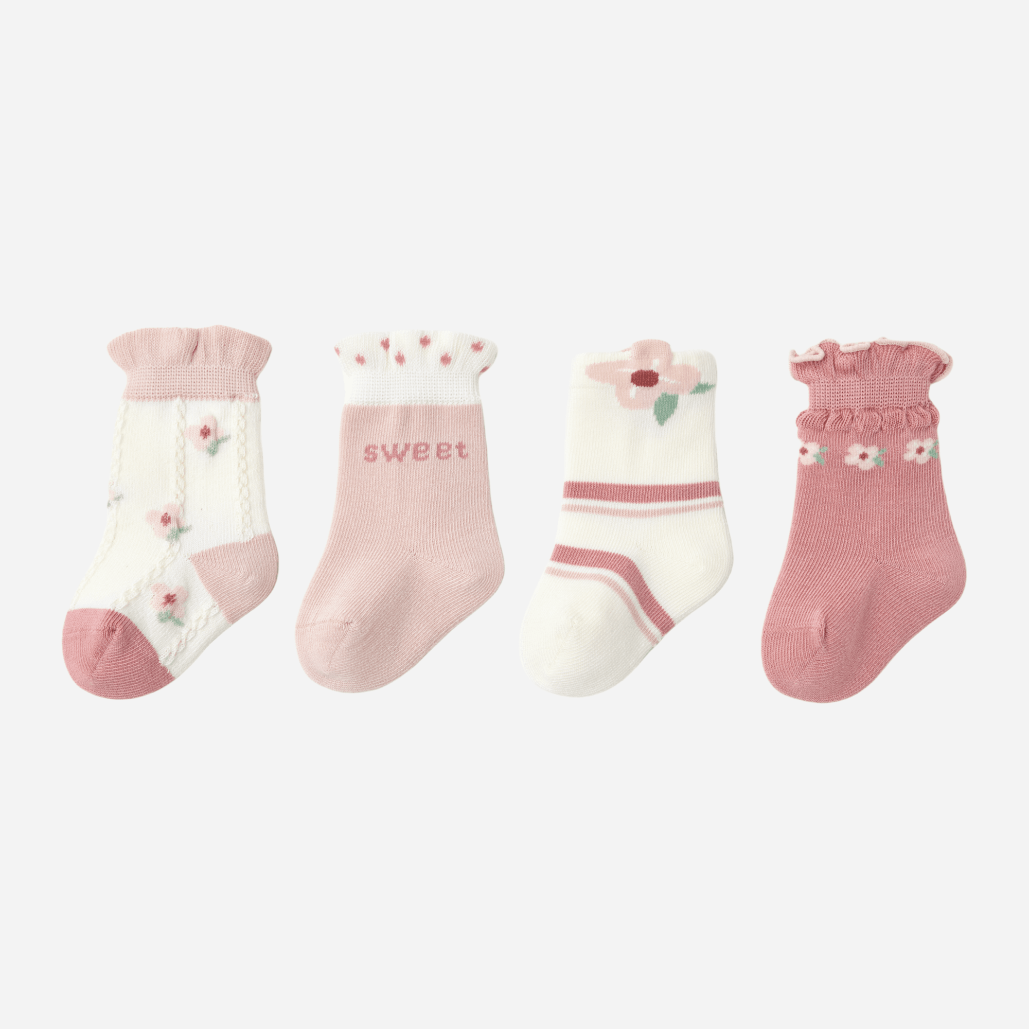 Babies The Sweet Pea Socks-4 pack - Weavasocks